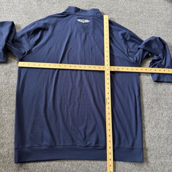 Straight Down 1/4 Zip Golf Pullover Men's XXL Blue Mock Neck Long Sleeve Golf - Picture 6 of 9